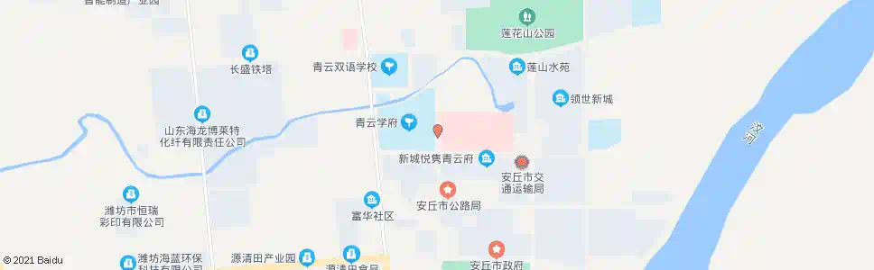 潍坊青云学府东门_公交站地图_潍坊公交_妙搜公交查询2025