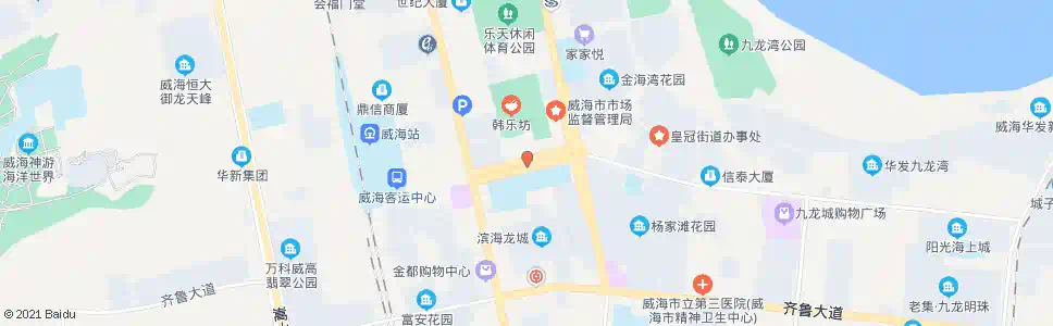 威海威海二中南校区_公交站地图_威海公交_妙搜公交查询2025