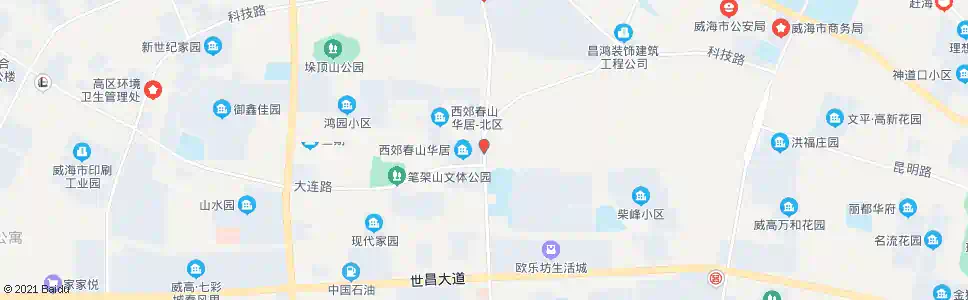 威海春山华居北门_公交站地图_威海公交_妙搜公交查询2025