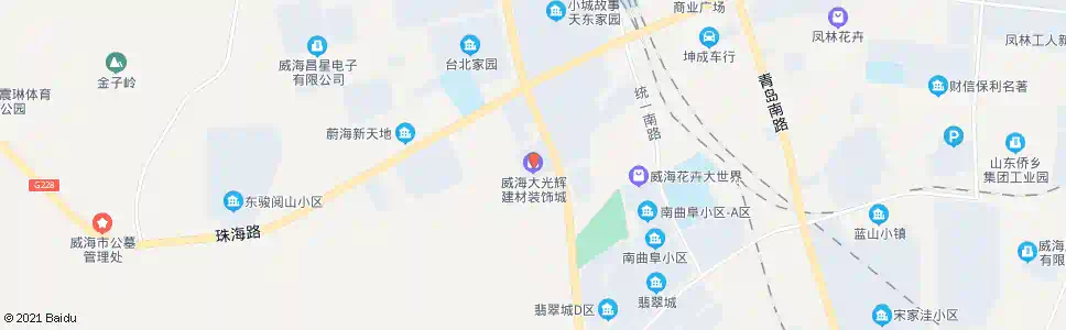 威海大光辉建材城_公交站地图_威海公交_妙搜公交查询2025