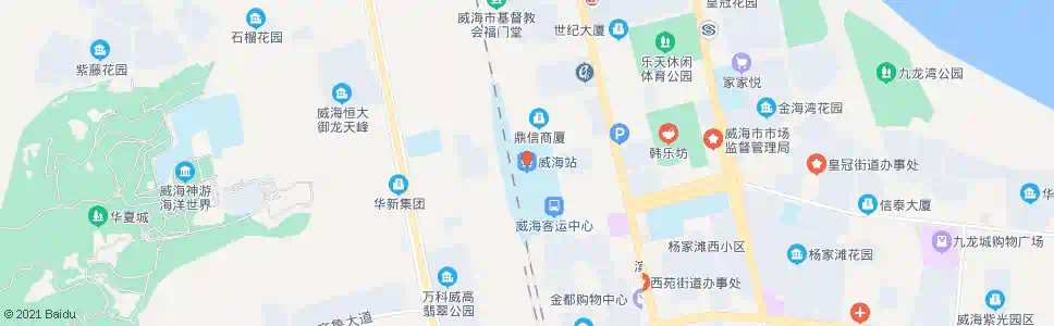 威海城铁威海站_公交站地图_威海公交_妙搜公交查询2025