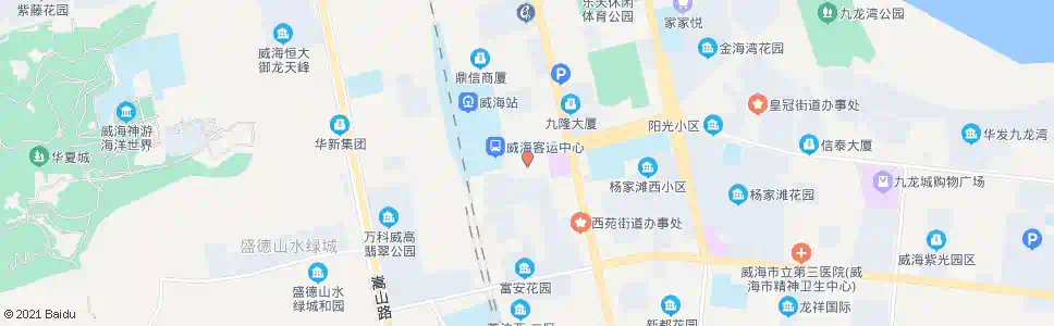 威海富城大厦_公交站地图_威海公交_妙搜公交查询2025