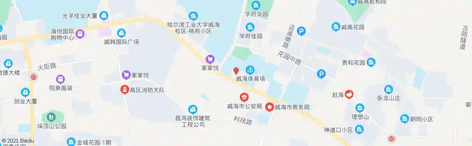 威海体育馆_公交站地图_威海公交_妙搜公交查询2025