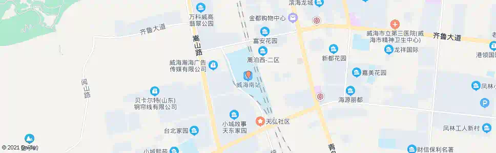 威海黄海南站_公交站地图_威海公交_妙搜公交查询2025