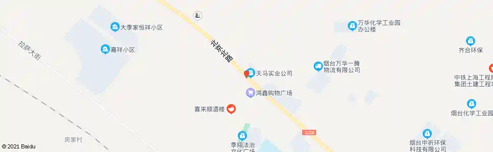 烟台大季家(天马实业)_公交站地图_烟台公交_妙搜公交查询2025