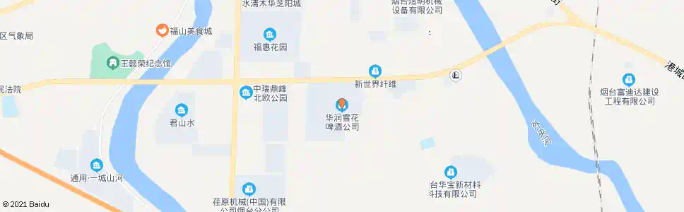 烟台华润(雪花啤酒)_公交站地图_烟台公交_妙搜公交查询2025