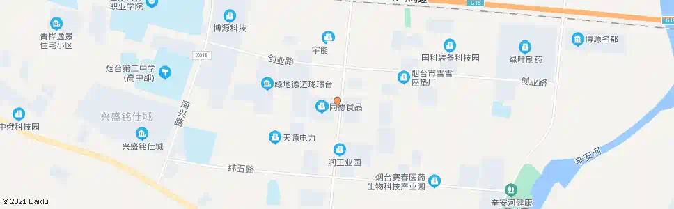 烟台同德食品_公交站地图_烟台公交_妙搜公交查询2025