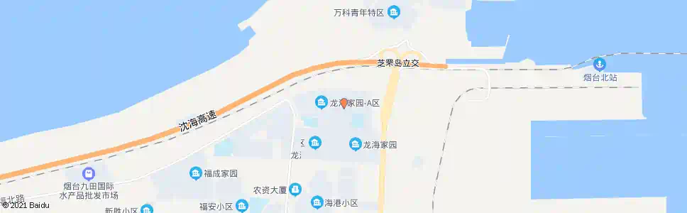 烟台龙海家园A区东门_公交站地图_烟台公交_妙搜公交查询2025