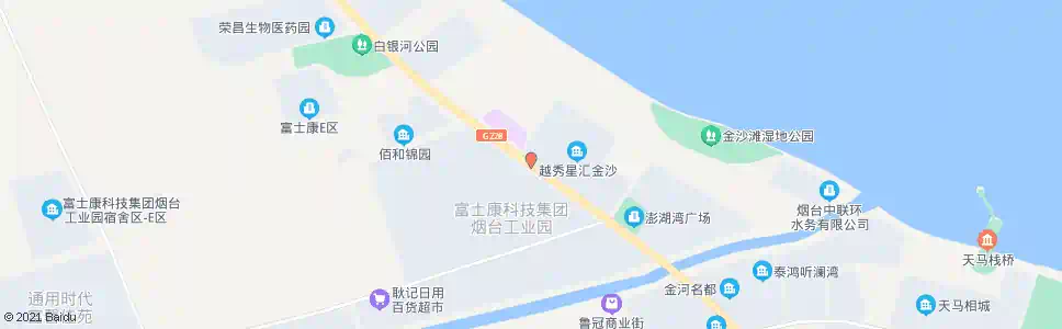 烟台越秀星汇金沙(富士康西门)_公交站地图_烟台公交_妙搜公交查询2025