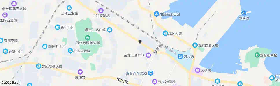 烟台三站市场_公交站地图_烟台公交_妙搜公交查询2025