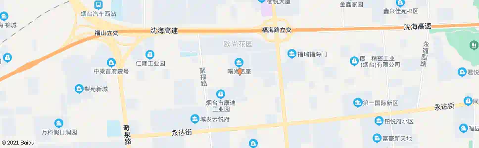 烟台鸿福名城_公交站地图_烟台公交_妙搜公交查询2025