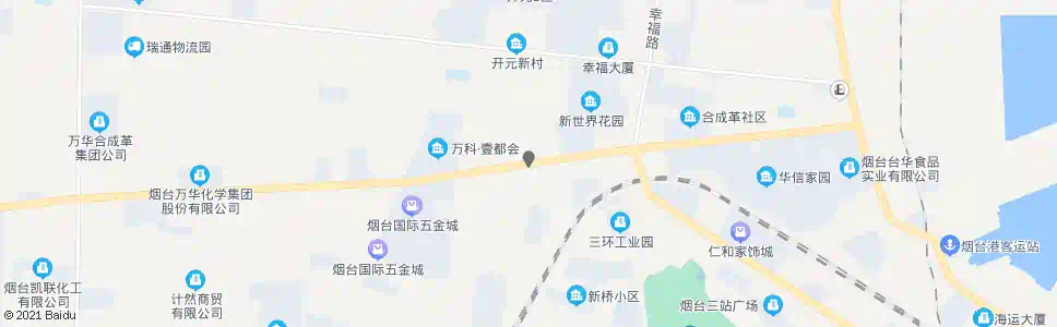 烟台三环工业园(东方文化市场)_公交站地图_烟台公交_妙搜公交查询2025