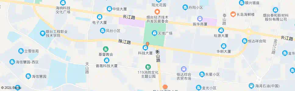 烟台科技大厦_公交站地图_烟台公交_妙搜公交查询2025
