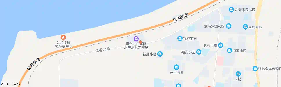 烟台九田市场_公交站地图_烟台公交_妙搜公交查询2025