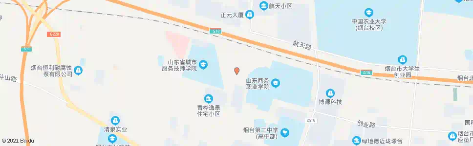烟台山东商务职业学院西门_公交站地图_烟台公交_妙搜公交查询2025