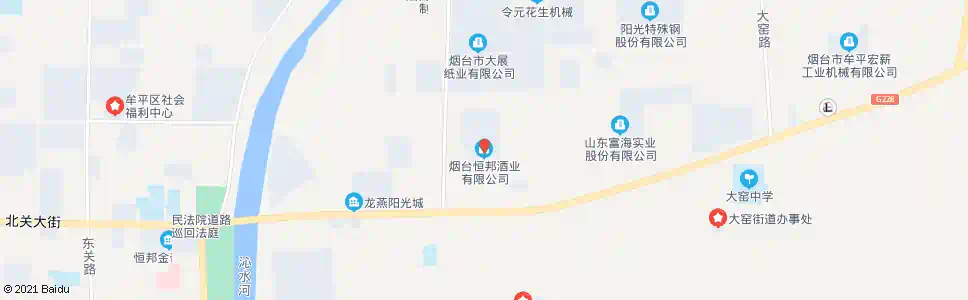 烟台恒邦酒业_公交站地图_烟台公交_妙搜公交查询2025