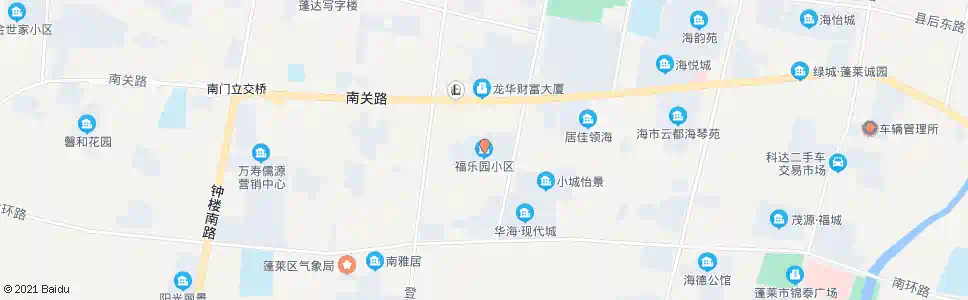 烟台福乐园小区_公交站地图_烟台公交_妙搜公交查询2025