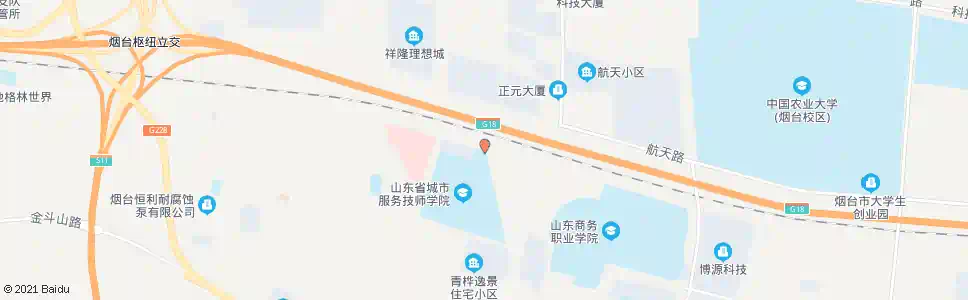 烟台城市服务技术学院北门_公交站地图_烟台公交_妙搜公交查询2025