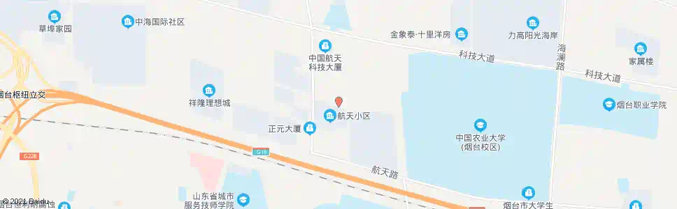 烟台航天小区_公交站地图_烟台公交_妙搜公交查询2025