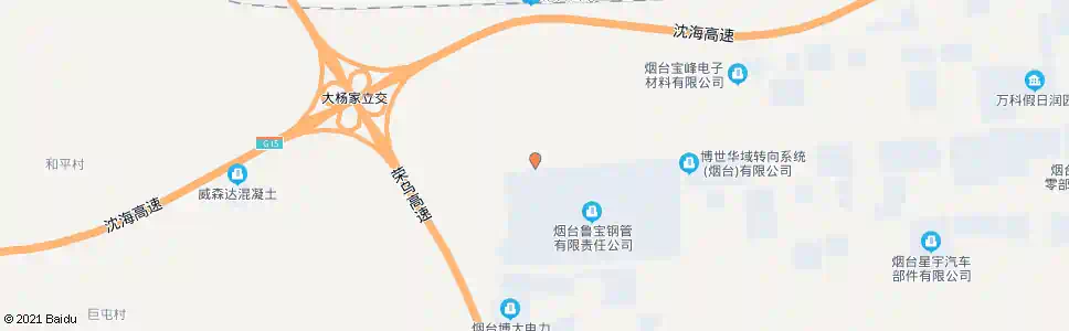 烟台烟台宝钢钢管西门_公交站地图_烟台公交_妙搜公交查询2025