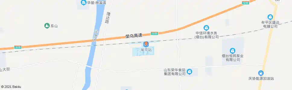 烟台城铁牟平站_公交站地图_烟台公交_妙搜公交查询2025