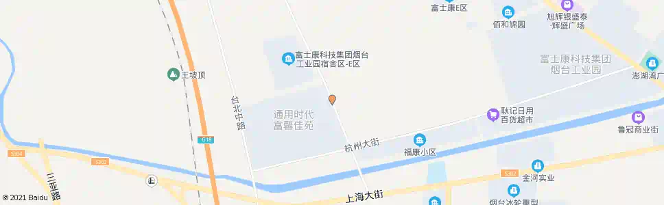烟台通用时代中心(富士康C区)_公交站地图_烟台公交_妙搜公交查询2025