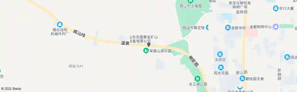 烟台架旗山游乐园_公交站地图_烟台公交_妙搜公交查询2025