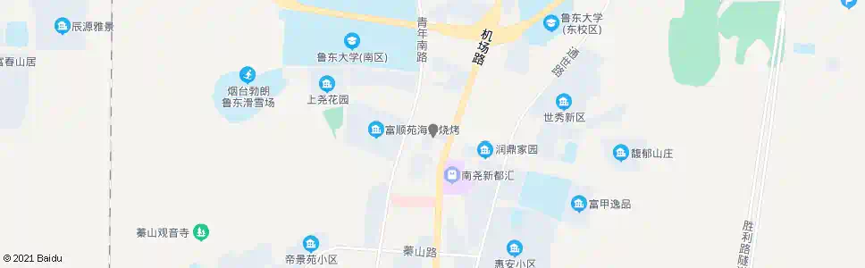 烟台南尧富顺苑小区_公交站地图_烟台公交_妙搜公交查询2025