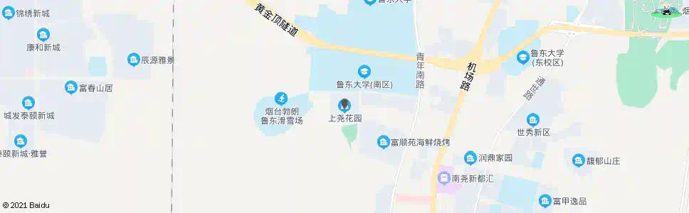 烟台上尧花园_公交站地图_烟台公交_妙搜公交查询2025