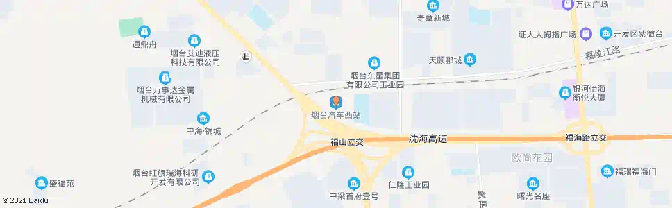 烟台西车家_公交站地图_烟台公交_妙搜公交查询2025