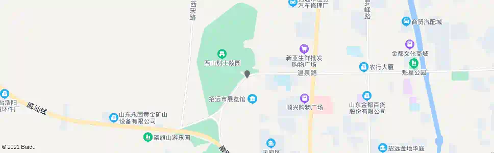 烟台西山公园_公交站地图_烟台公交_妙搜公交查询2025