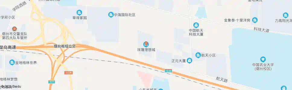 烟台祥隆理想城_公交站地图_烟台公交_妙搜公交查询2025
