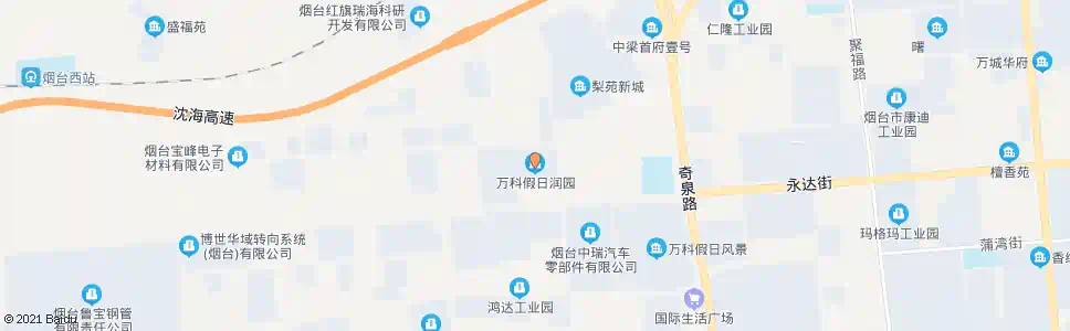烟台万科假日润园_公交站地图_烟台公交_妙搜公交查询2025