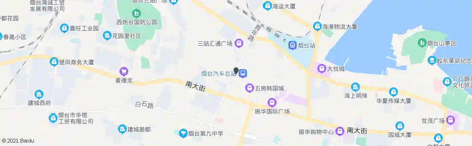 烟台山城路_公交站地图_烟台公交_妙搜公交查询2025