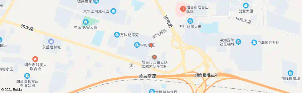 烟台上海滩花园场站_公交站地图_烟台公交_妙搜公交查询2025