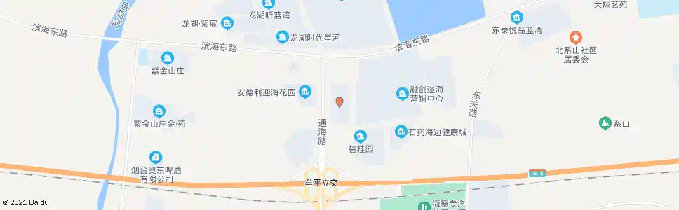 烟台天房檀珑湾北站_公交站地图_烟台公交_妙搜公交查询2025