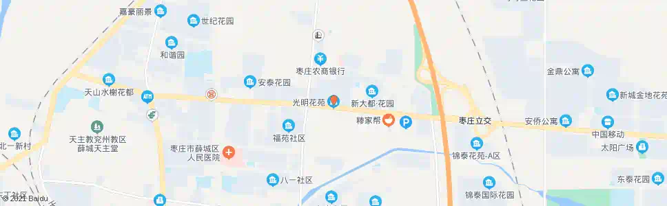 枣庄光明花苑_公交站地图_枣庄公交_妙搜公交查询2025