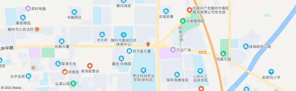 枣庄奥体花园_公交站地图_枣庄公交_妙搜公交查询2025