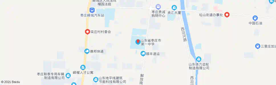 枣庄一中新校_公交站地图_枣庄公交_妙搜公交查询2025