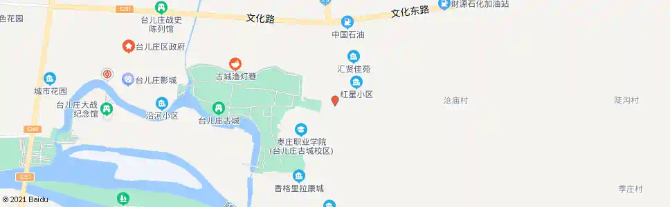 枣庄台儿庄古城停车场_公交站地图_枣庄公交_妙搜公交查询2025