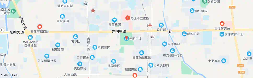 枣庄光明广场_公交站地图_枣庄公交_妙搜公交查询2025