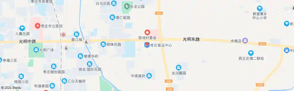 枣庄光明路客运换乘站_公交站地图_枣庄公交_妙搜公交查询2025