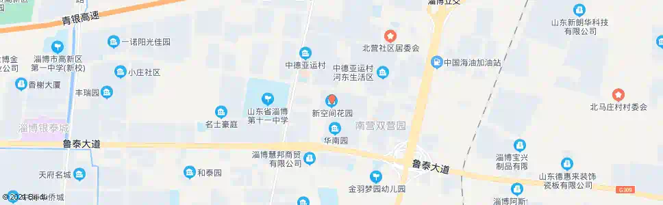 淄博新空间花园_公交站地图_淄博公交_妙搜公交查询2025