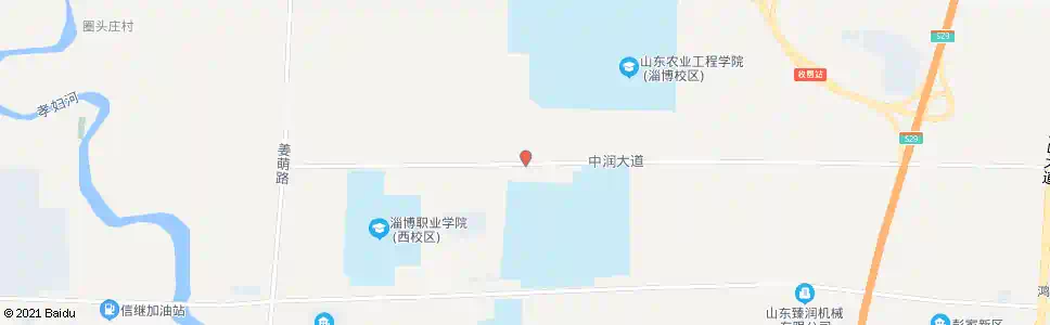 淄博中润大道东首_公交站地图_淄博公交_妙搜公交查询2025