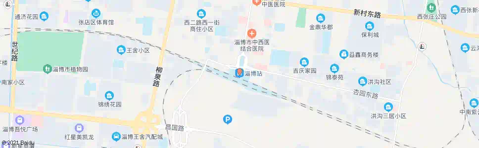 淄博枣园_公交站地图_淄博公交_妙搜公交查询2025