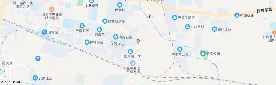 淄博东四路杏园路路口_公交站地图_淄博公交_妙搜公交查询2025