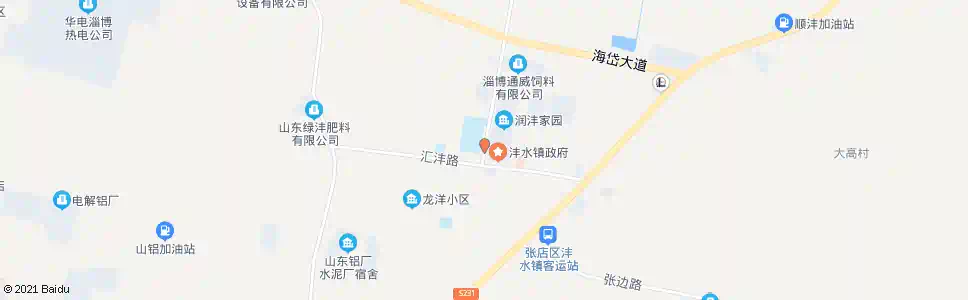 淄博沣水镇政府_公交站地图_淄博公交_妙搜公交查询2025