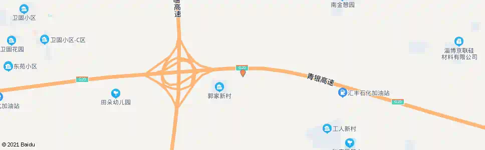 淄博张家庄村西_公交站地图_淄博公交_妙搜公交查询2025