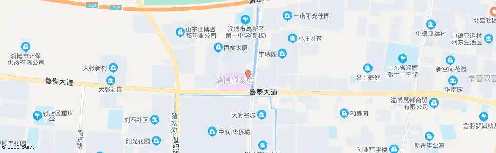 淄博银泰城东门_公交站地图_淄博公交_妙搜公交查询2025
