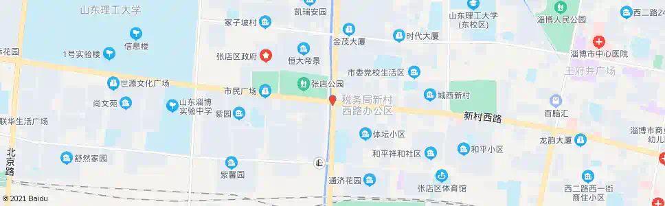 淄博张周路世纪路路口_公交站地图_淄博公交_妙搜公交查询2025